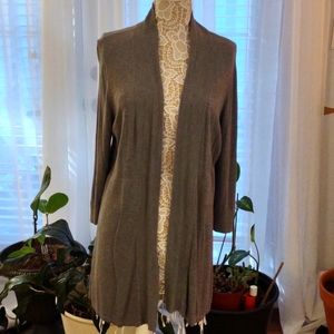White House Black Market long sweater, Gray, size XL